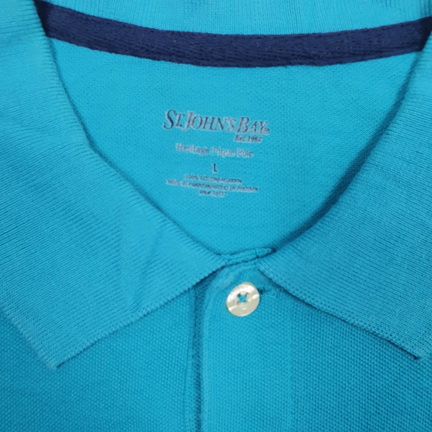Mens Blue St Johns Bay   Polo Shirt