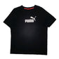Mens Black Puma  Short Sleeve T Shirt