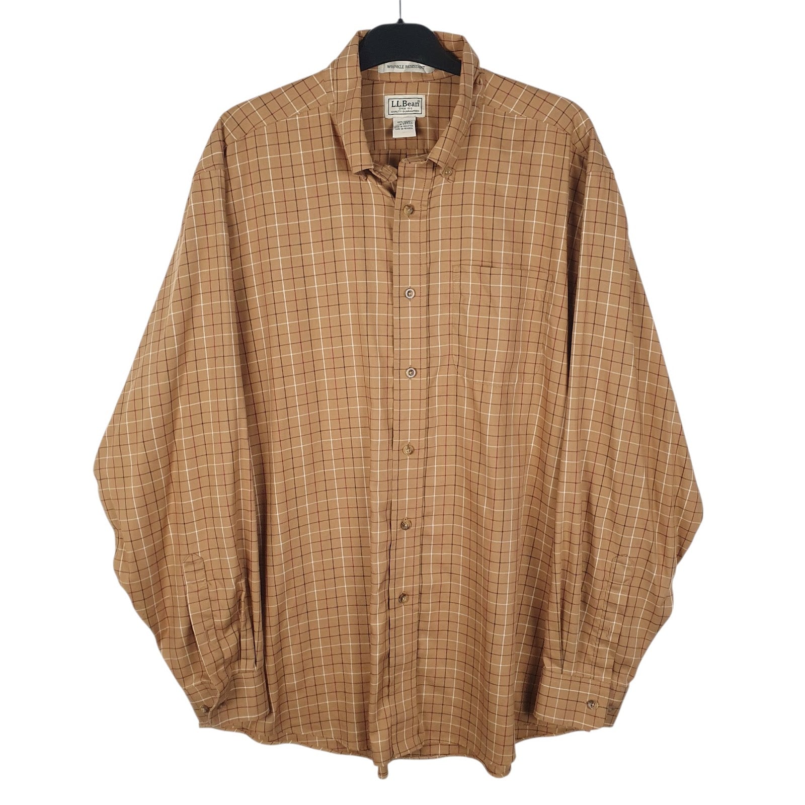 Mens Brown L.L.Bean  Long Sleeve Shirt