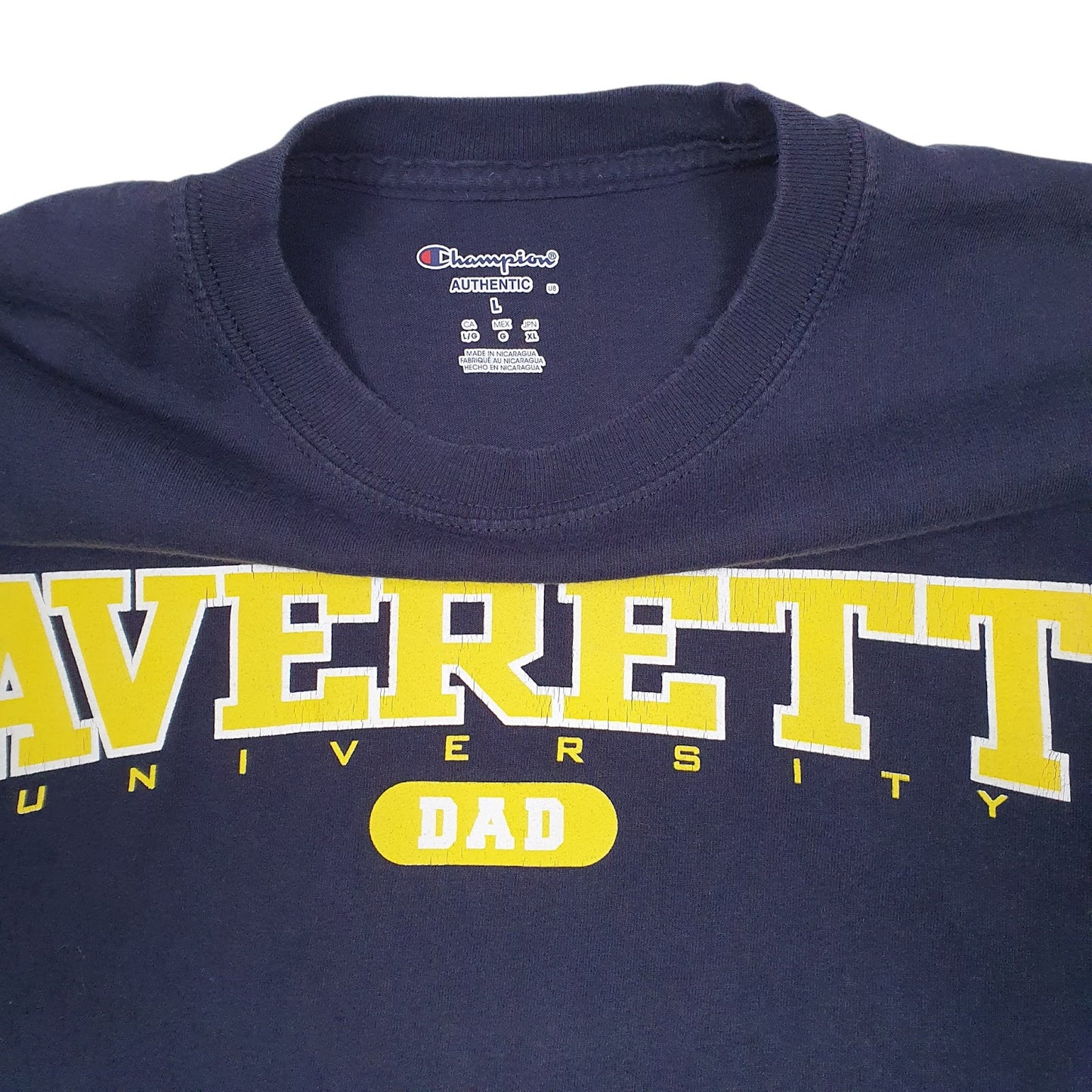 Mens Navy Champion Averett University  T Shirt