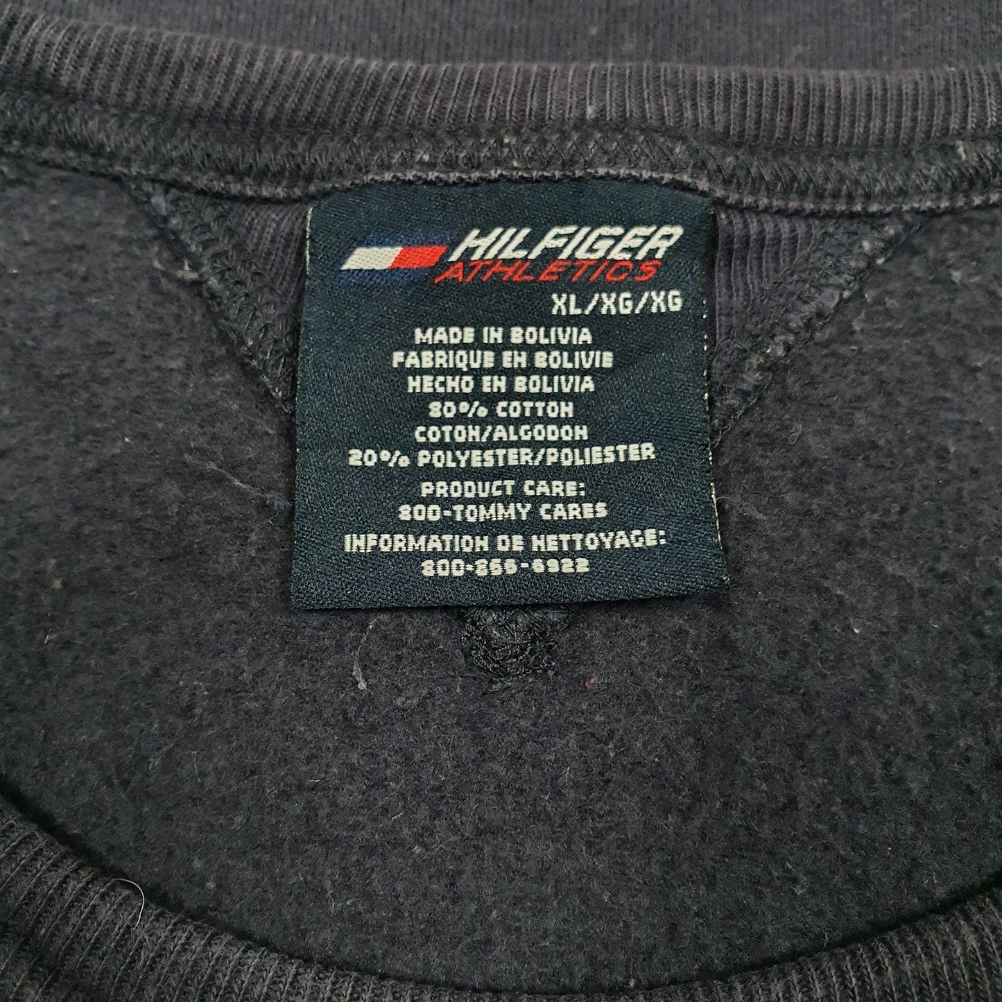 Mens Navy Tommy Hilfiger Athletics Crewneck Jumper