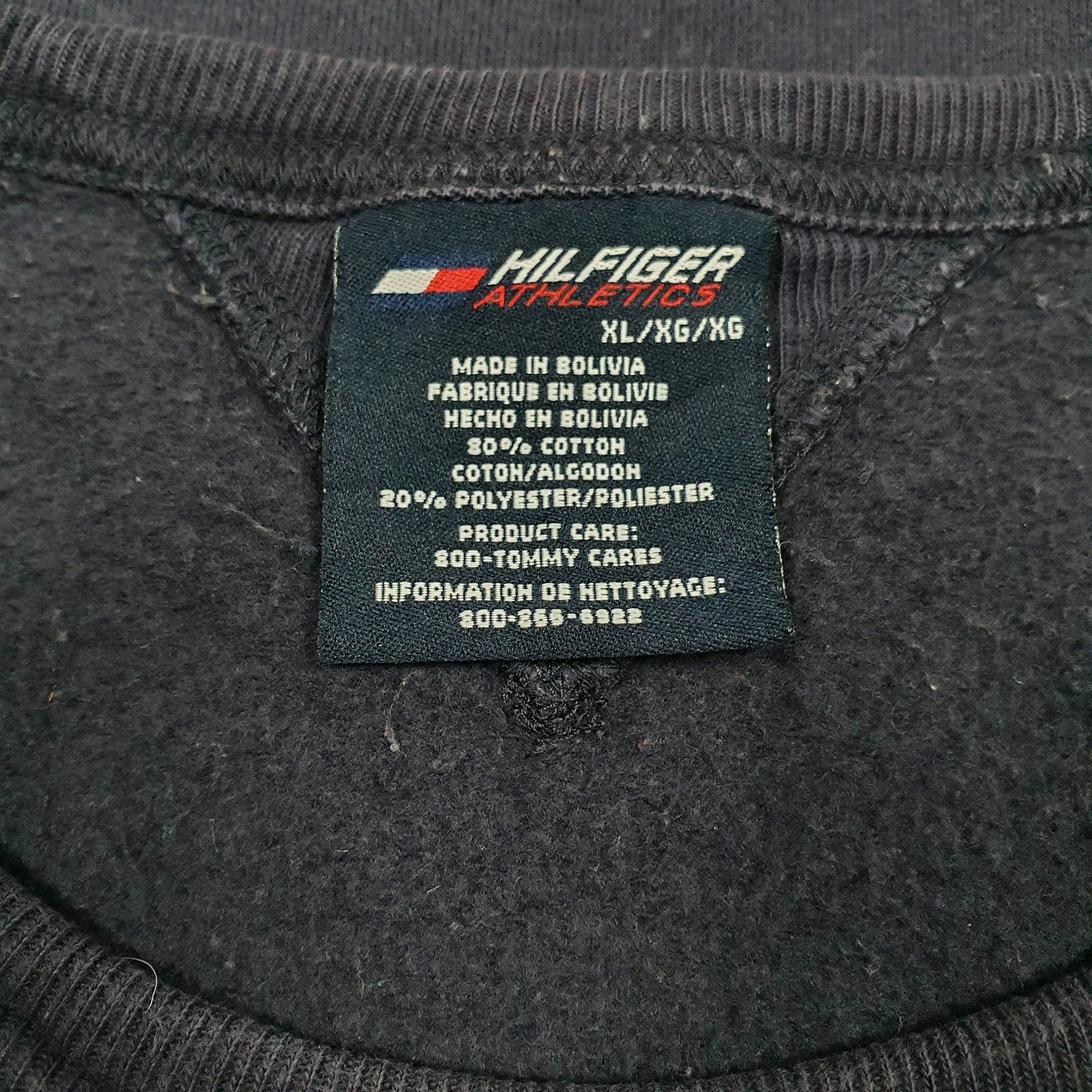 Mens Navy Tommy Hilfiger Athletics Crewneck Jumper