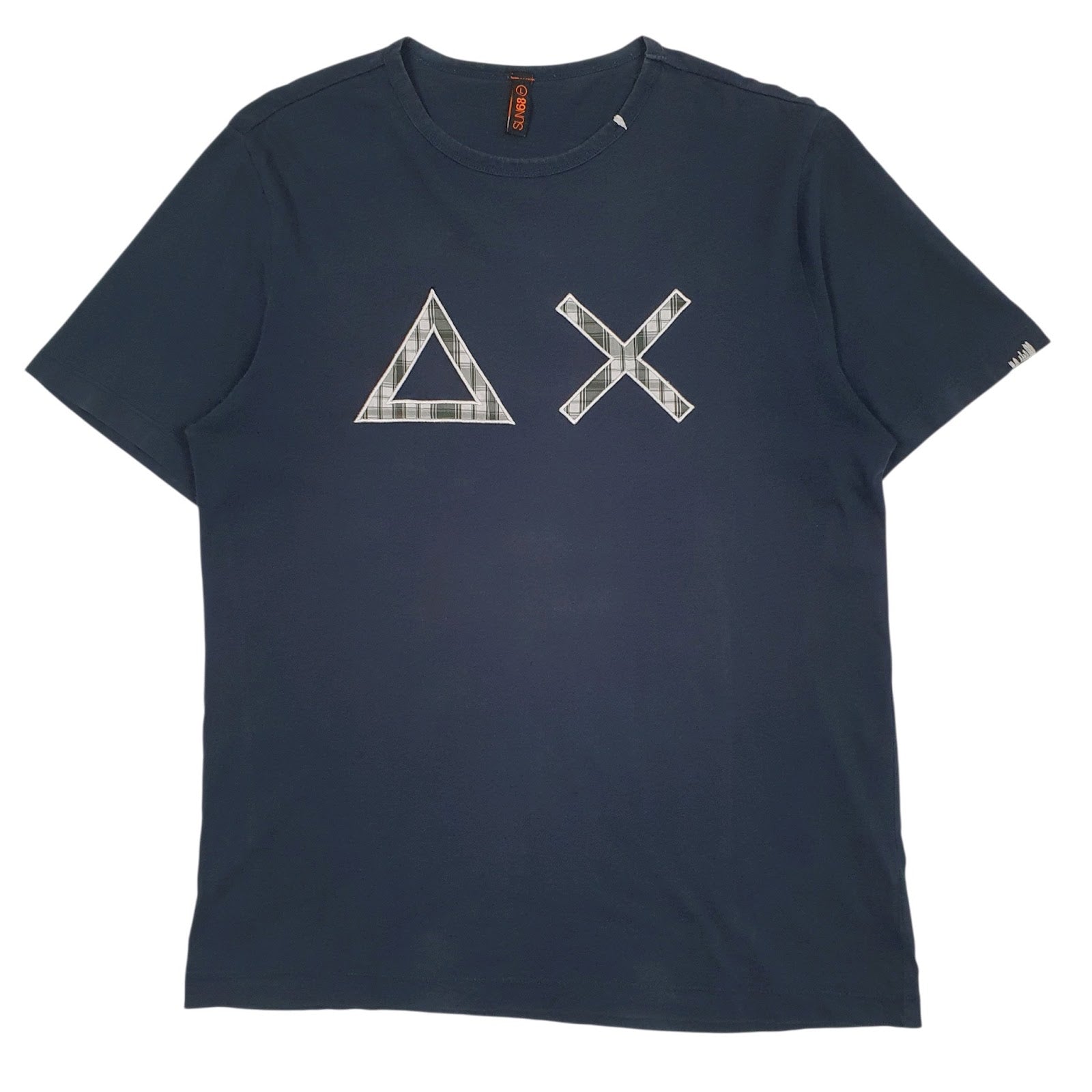 Mens Navy Sun68  Short Sleeve T Shirt