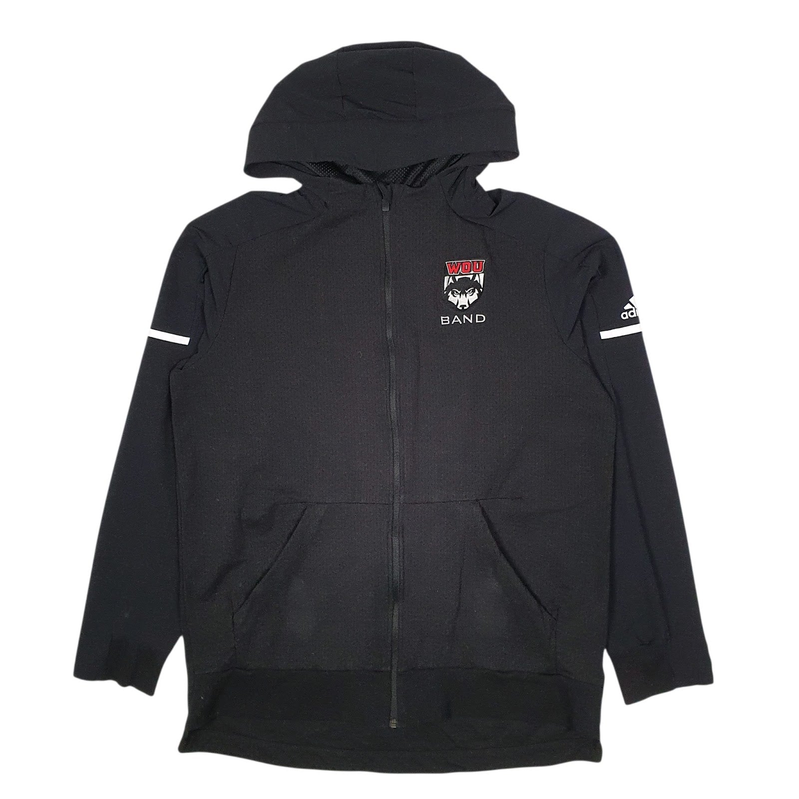 Mens Black Adidas Climalite WOU Band Crewneck Coat