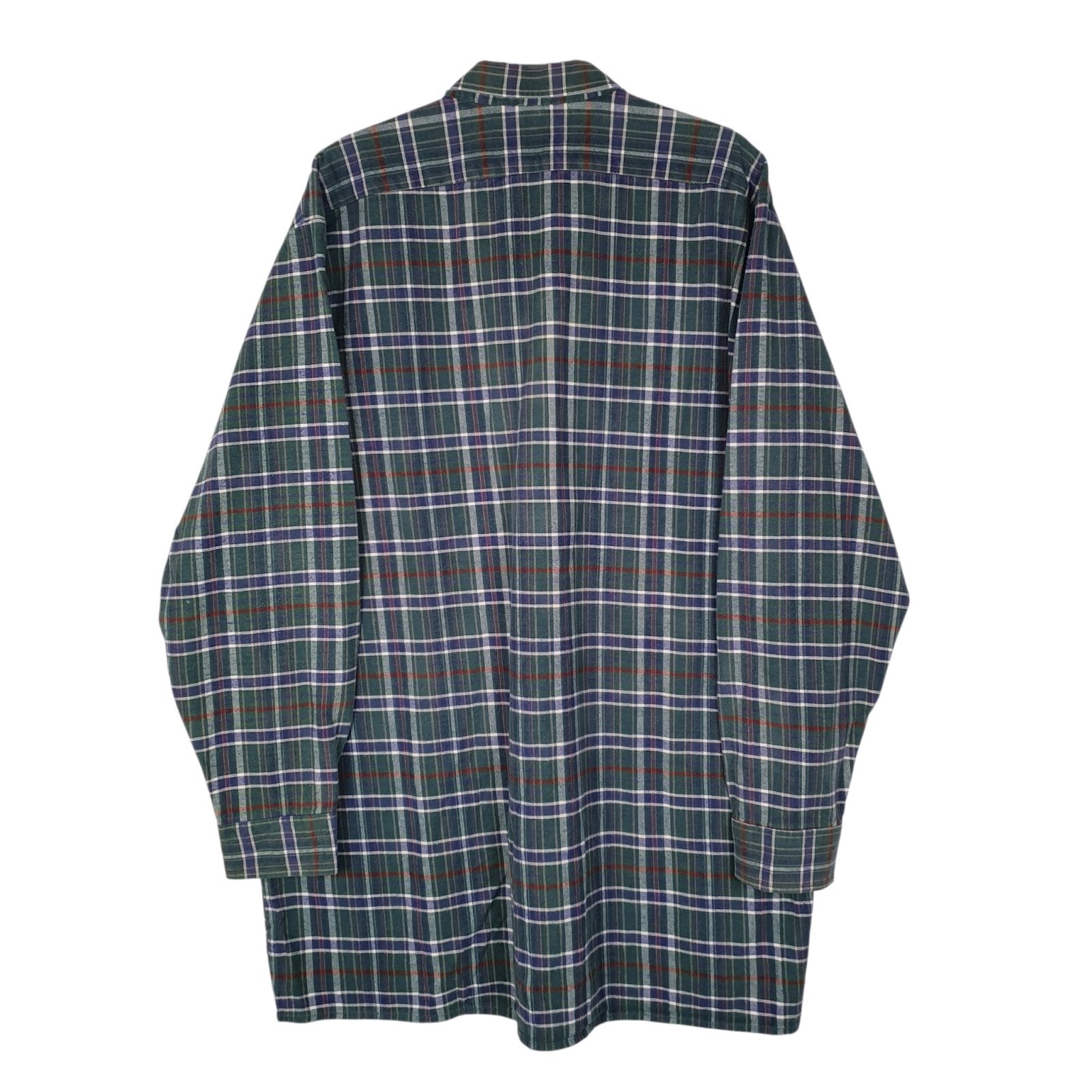 Mens Green CDM Plaid Flannel  Shirt