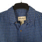 Mens Blue Eddie Bauer Vintage 00s Heavyweight Plaid Canvas  Shirt