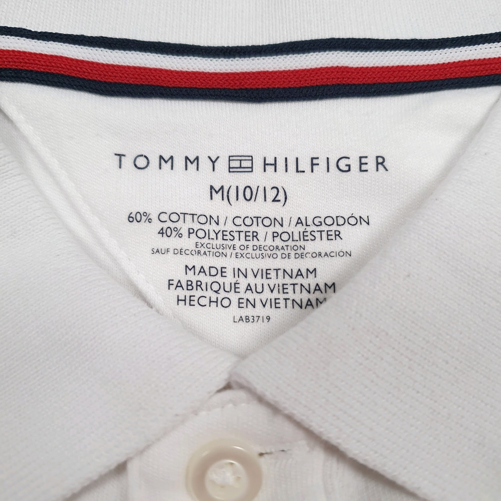 Womens White Tommy Hilfiger  Crewneck Polo Shirt