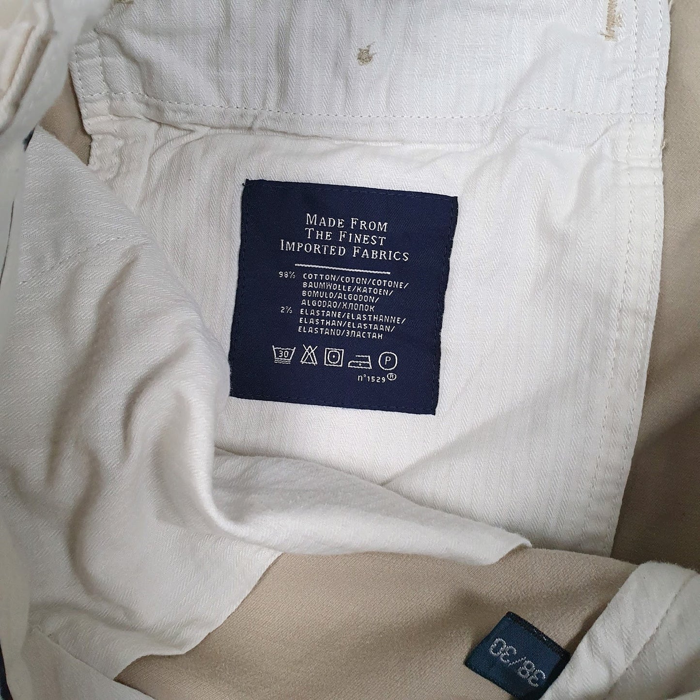 Mens Beige Polo Ralph Lauren Stretch Custom Fit  Trousers