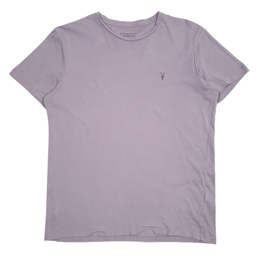 Mens Purple All Saints Slim Fit Short Sleeve T Shirt