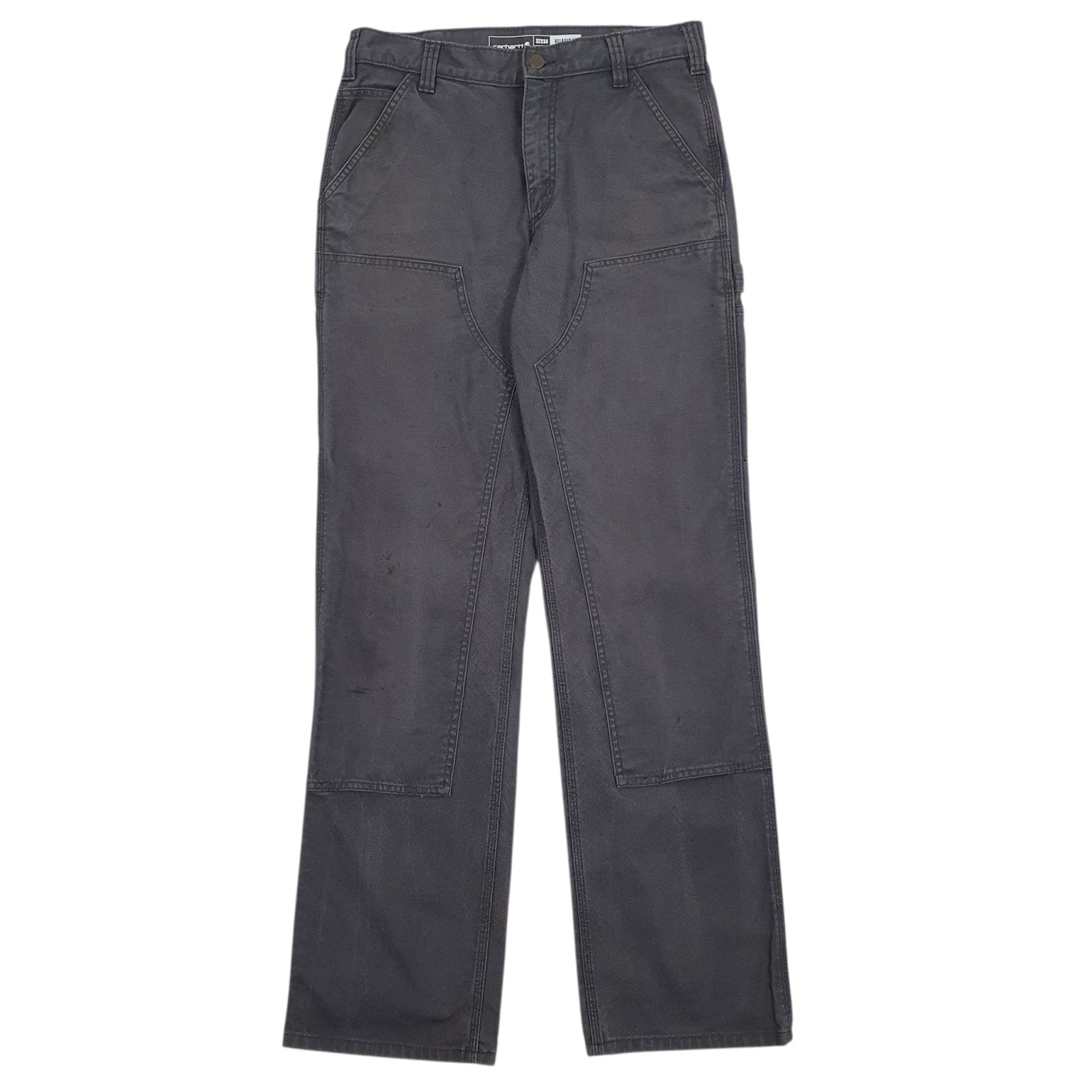 Mens Grey Carhartt Double Knee Carpenter Trousers