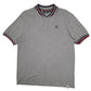 Mens Grey Fila  Short Sleeve Polo Shirt