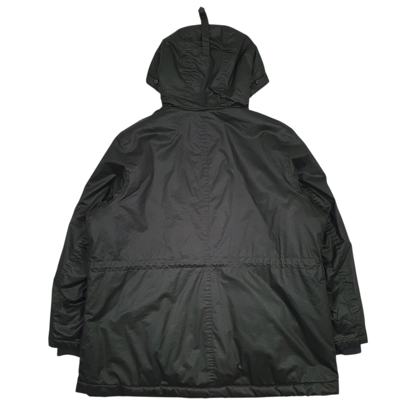 Womens Green M&S Padded Fleece Lined Hoodie Coat