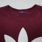 Mens Burgundy Adidas   T Shirt