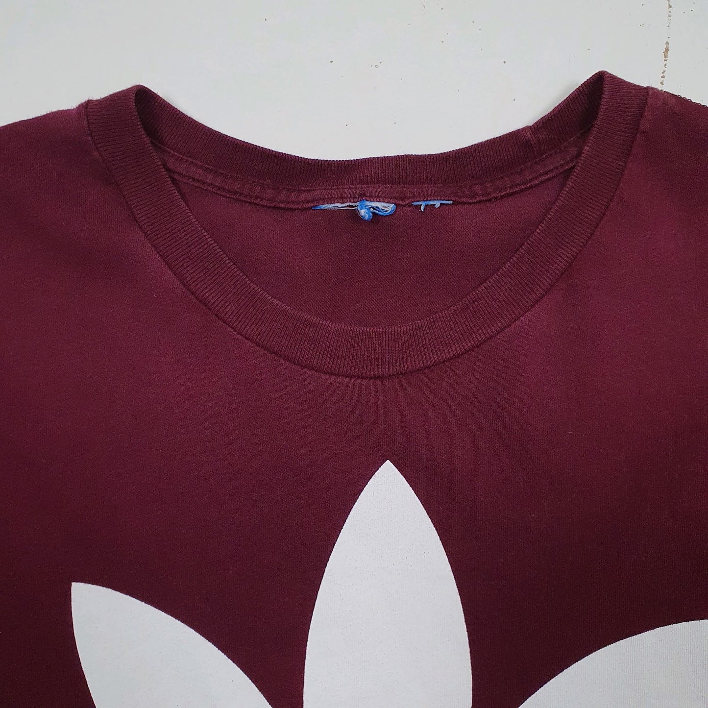 Mens Burgundy Adidas   T Shirt