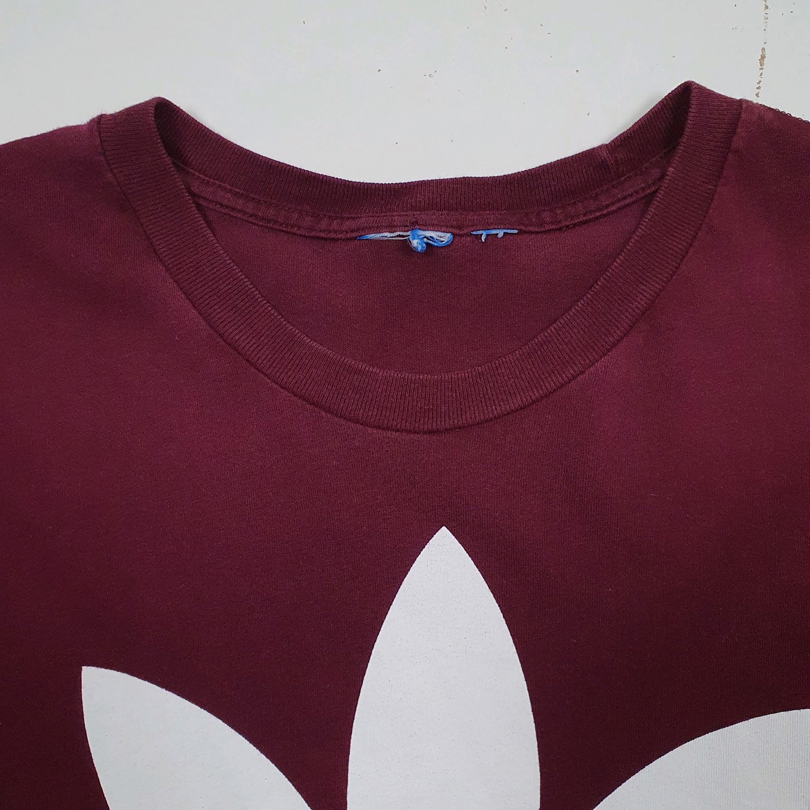 Mens Burgundy Adidas   T Shirt
