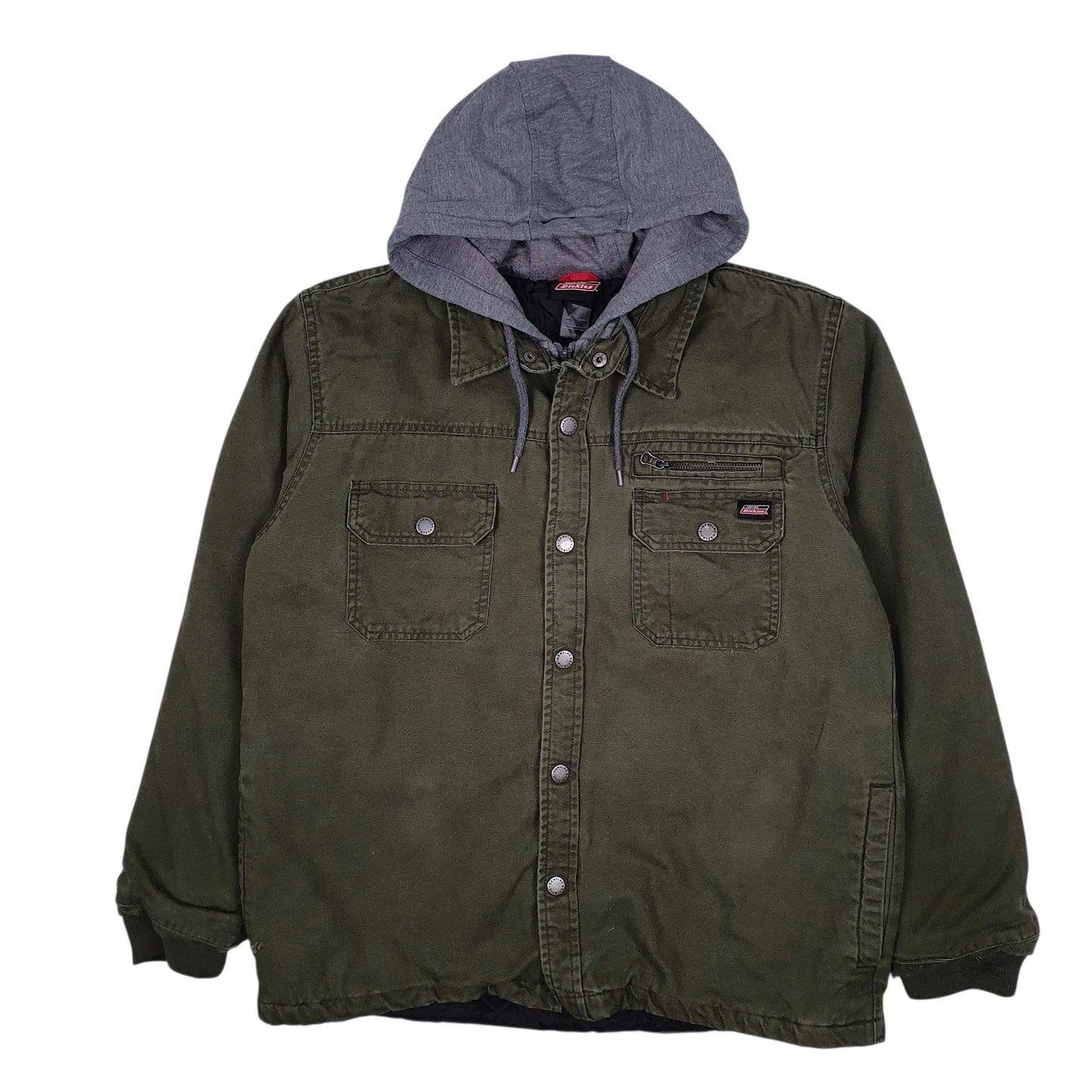 Mens Green Dickies Chore Bomber Hoodie  Coat