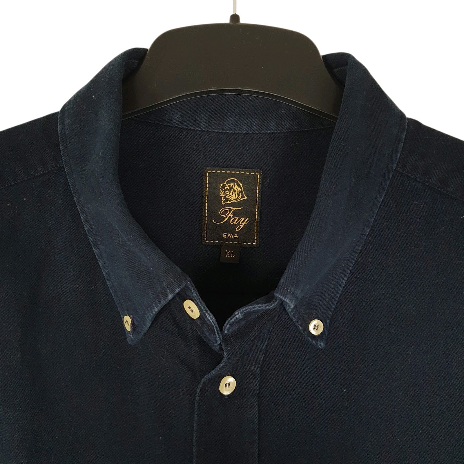 Mens Navy Fay Heavyweight Flannel  Shirt