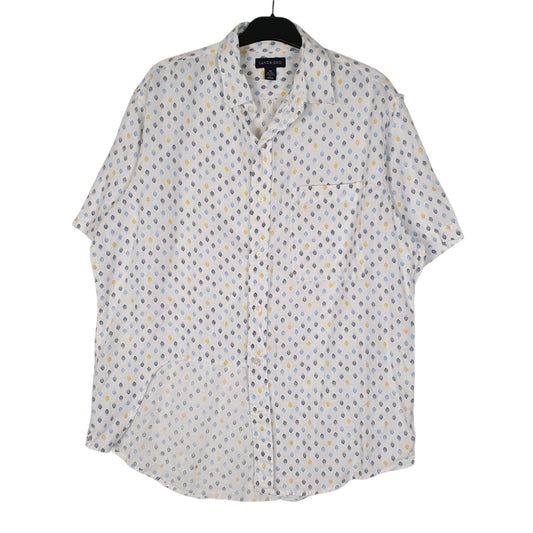 Mens White Lands End  Short Sleeve Shirt