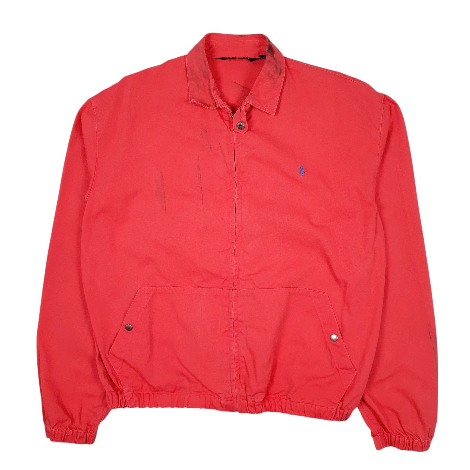 Mens Pink Polo Ralph Lauren Vintage 80s Made In USA Hoodie Coat