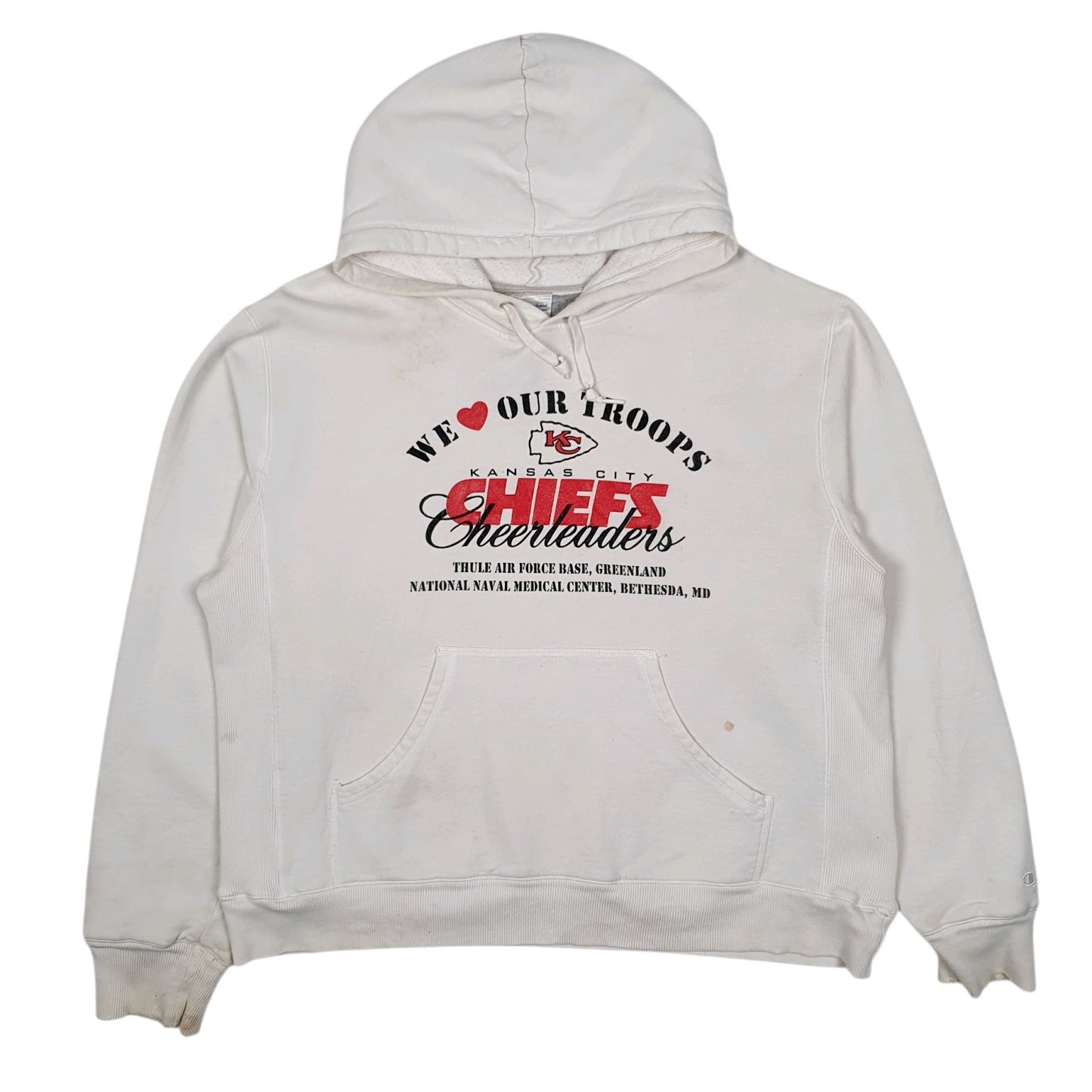 Womens White Champion Kansas City Chiefs Hoodie Jumper