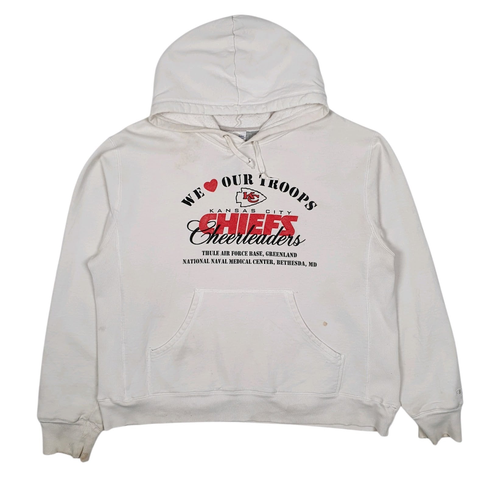Womens White Champion Kansas City Chiefs Hoodie Jumper