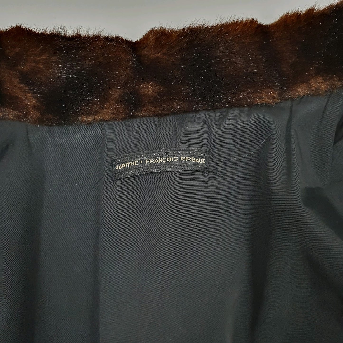Womens Black Marithe Francoise Girbaud Fur Lined Trench  Coat