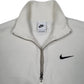 Womens White Nike Crop Top Quarter Zip Jumper