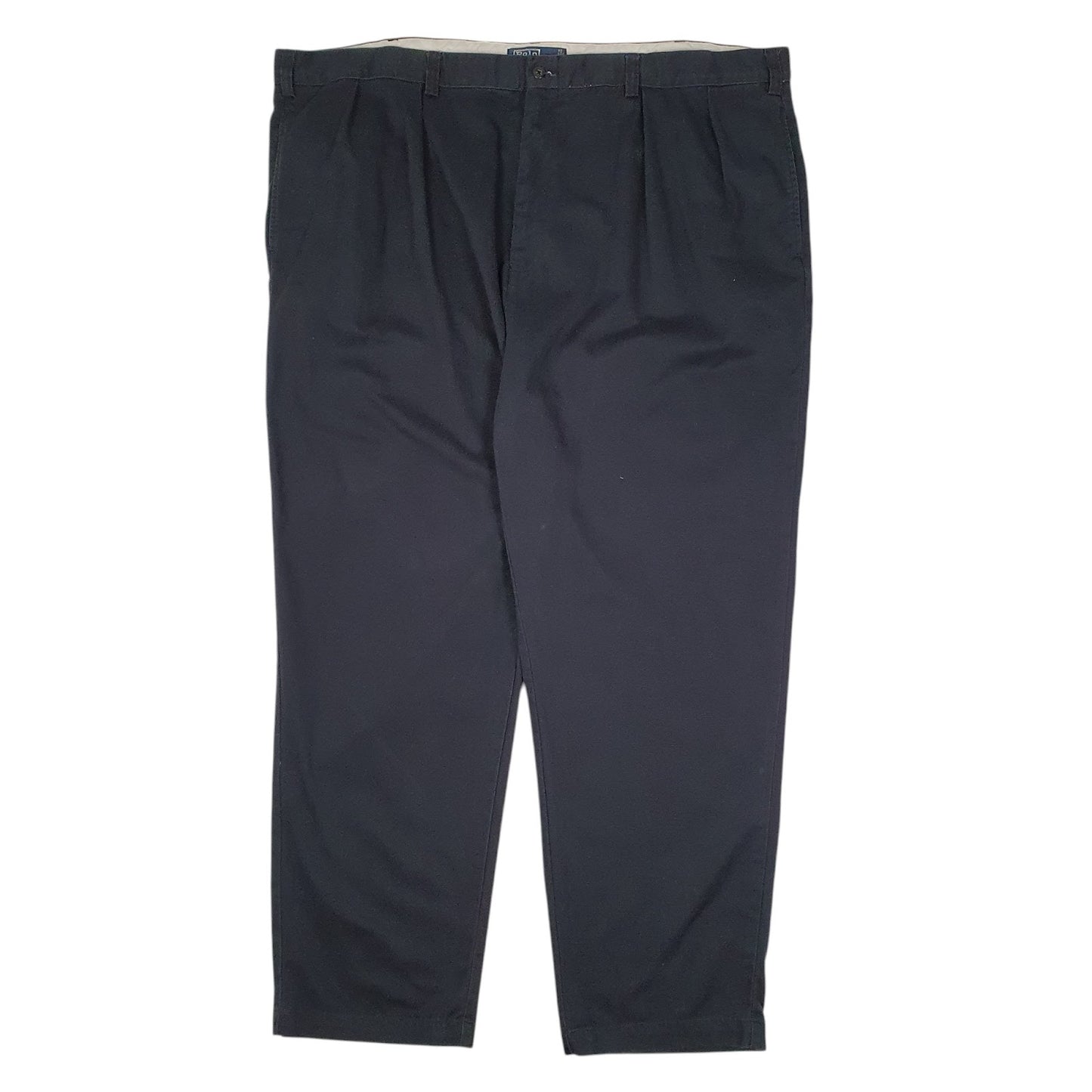 Mens Navy Polo Ralph Lauren Hammond Pant Double Pleated Chino Trousers