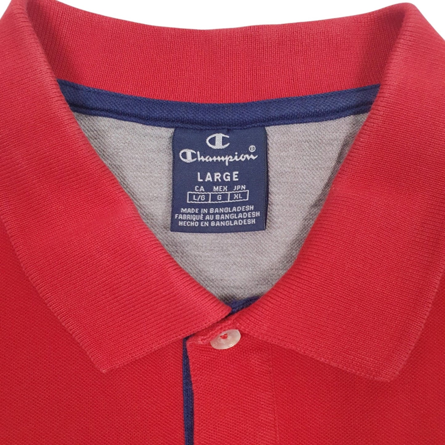 Mens Red Champion   Polo Shirt