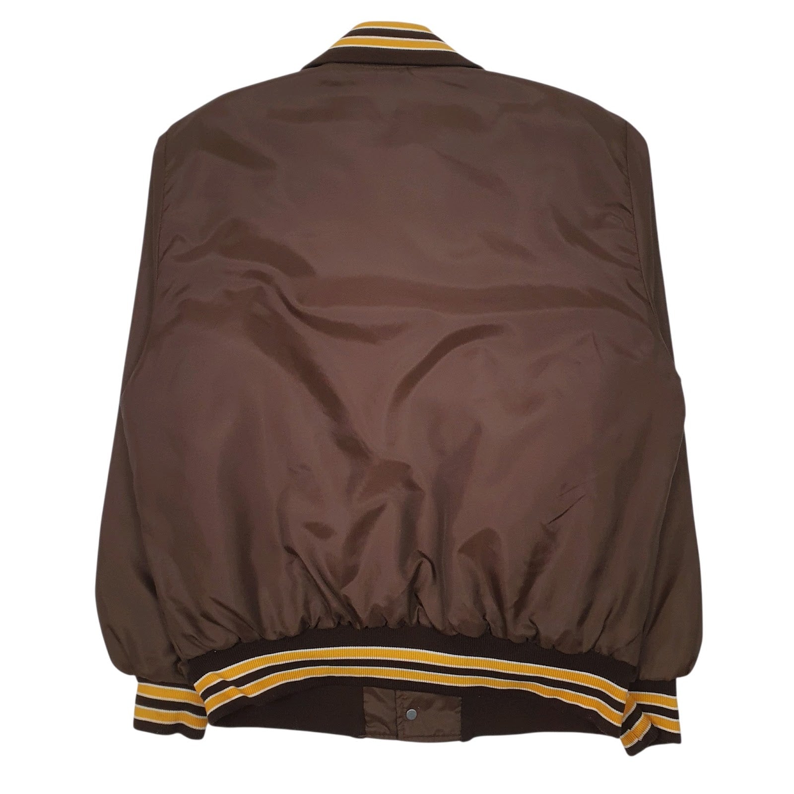 Mens Brown Gem Sportswear Vintage Made In USA Coach Baseball  Coat