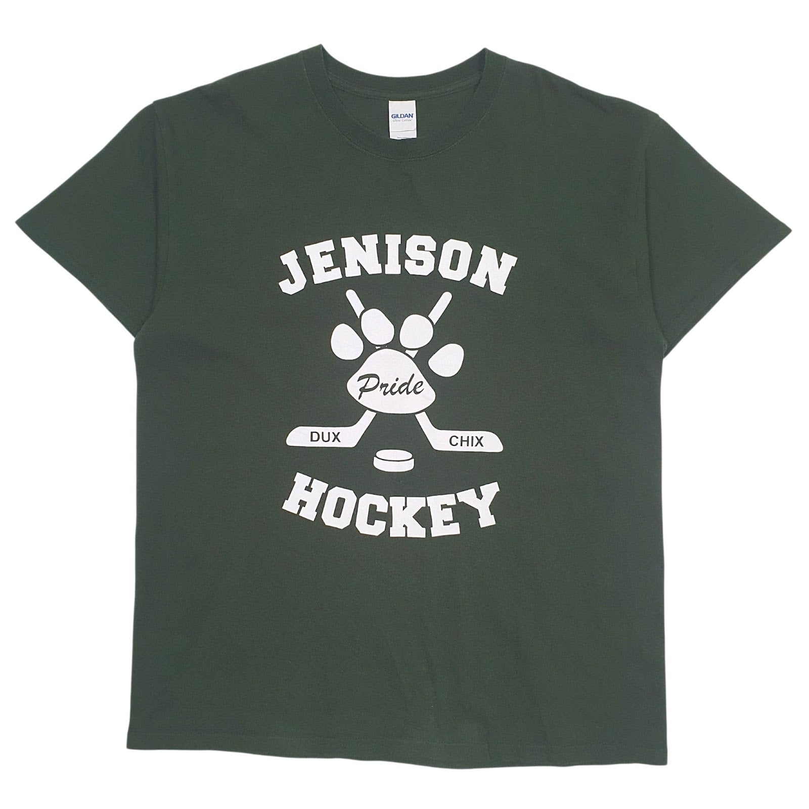 Mens Green Gildan Jettison Hockey Short Sleeve T Shirt