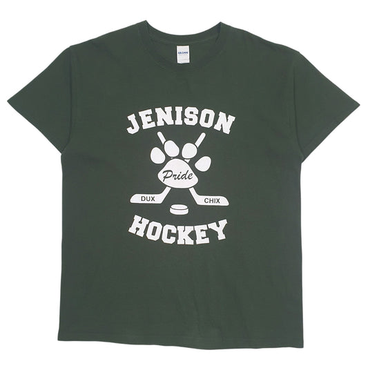 Mens Green Gildan Jettison Hockey Short Sleeve T Shirt