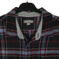 Mens Black Eddie Bauer Heavyweight Plaid Flannel  Shirt