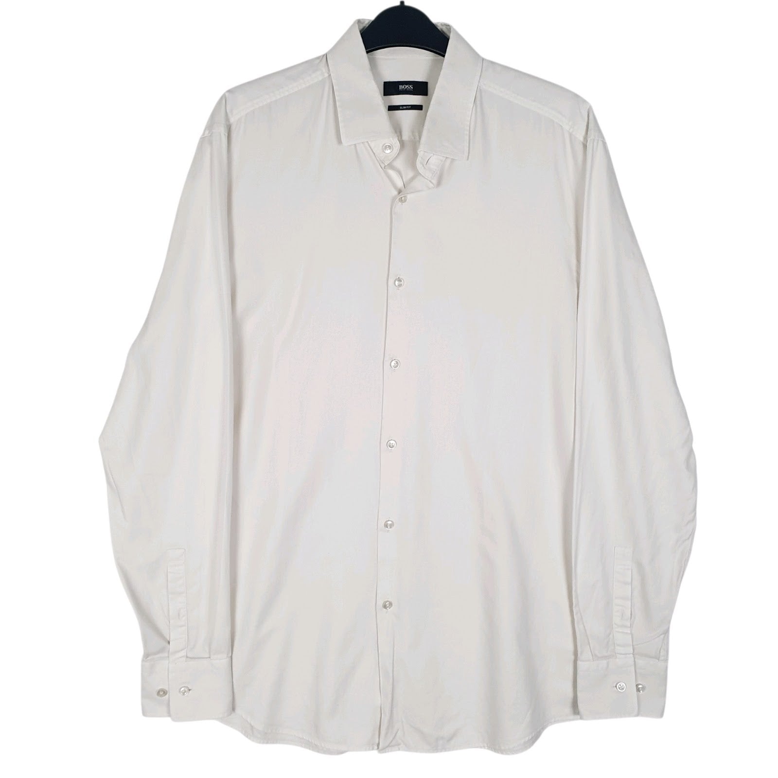 Mens White Hugo Boss  Long Sleeve Shirt