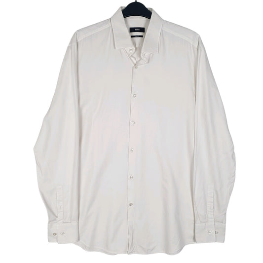 Mens White Hugo Boss  Long Sleeve Shirt