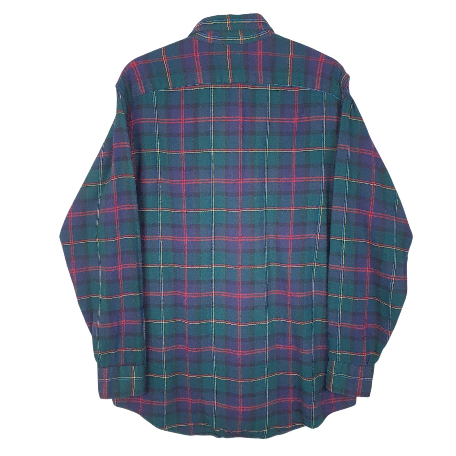 Mens Green L.L.Bean Flannel Vintage 90s Made In USA  Shirt