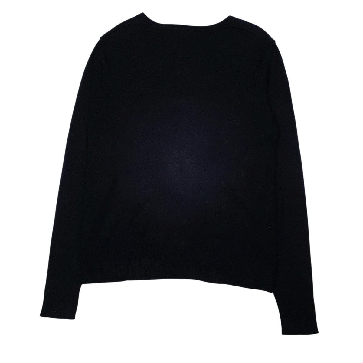 Womens Black Angel Devil Knit V Neck Jumper