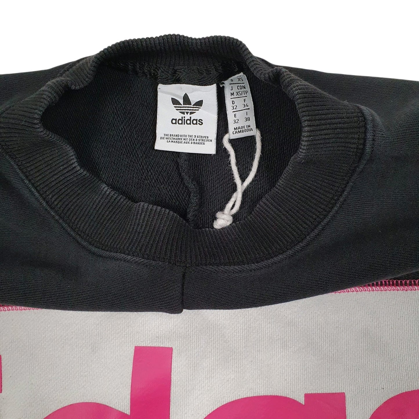 Womens Black Adidas  Crewneck Jumper