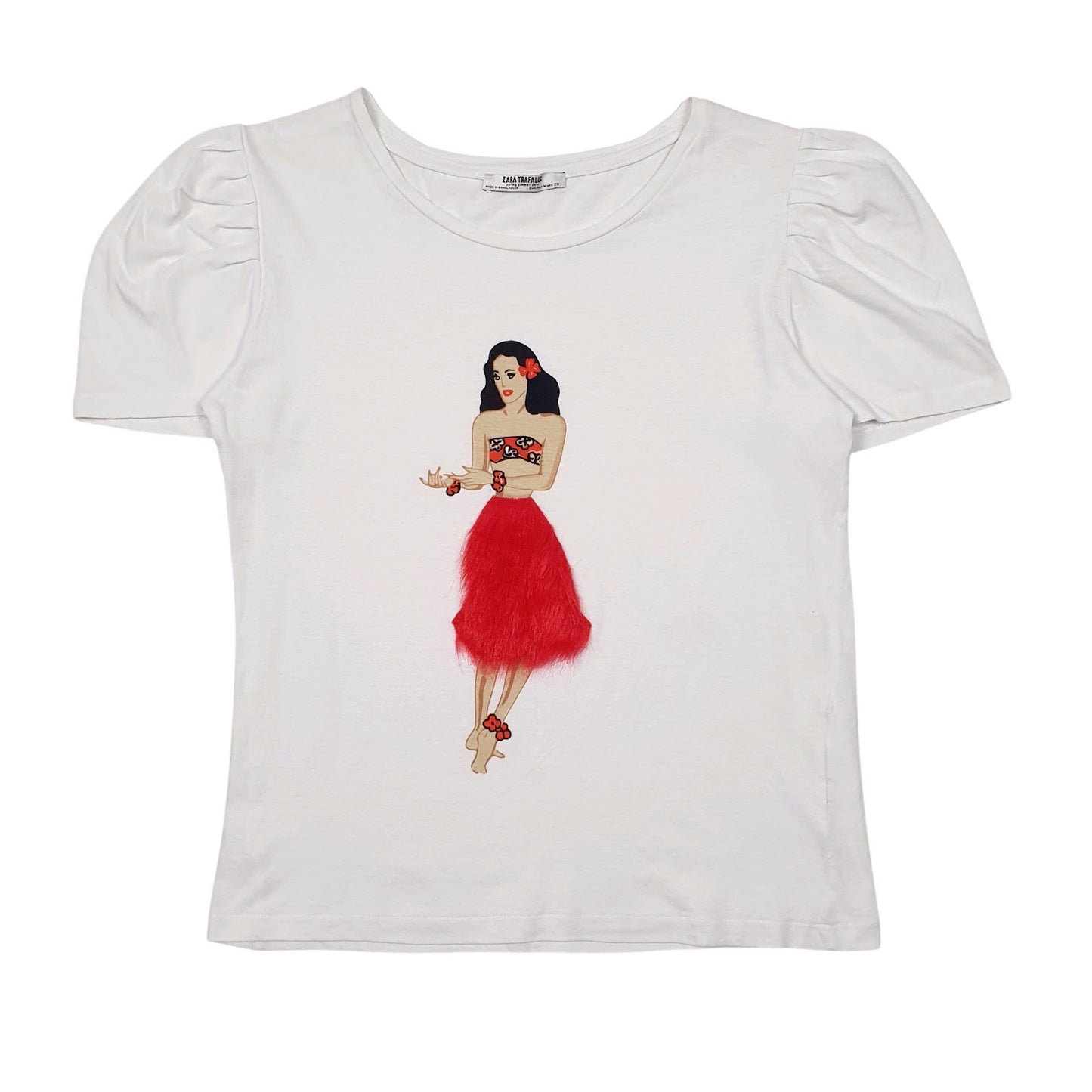 Womens White Zara  Short Sleeve T Shirt