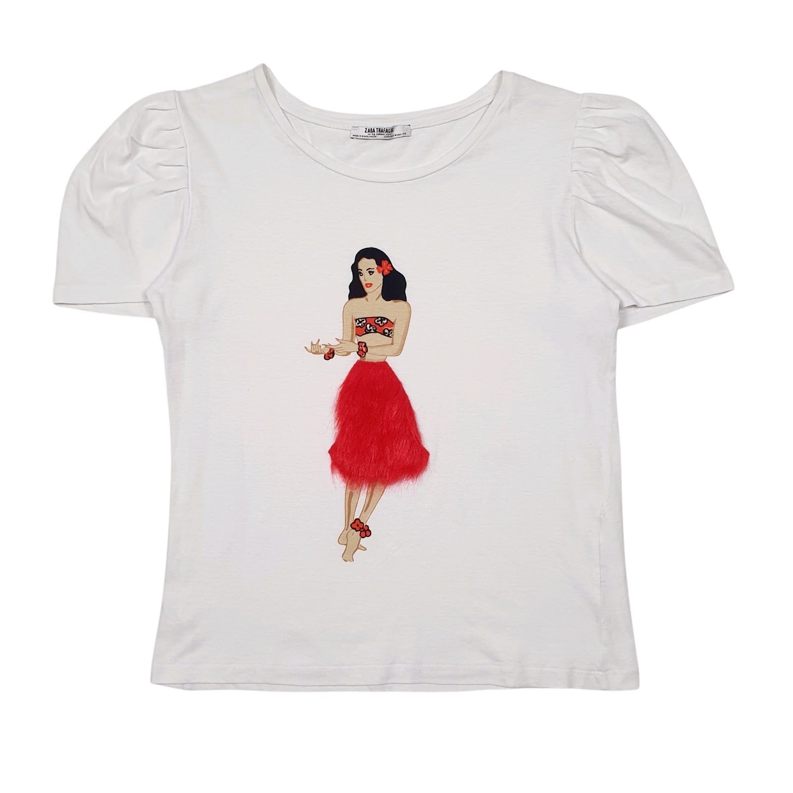 Womens White Zara  Short Sleeve T Shirt