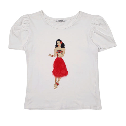 Womens White Zara  Short Sleeve T Shirt