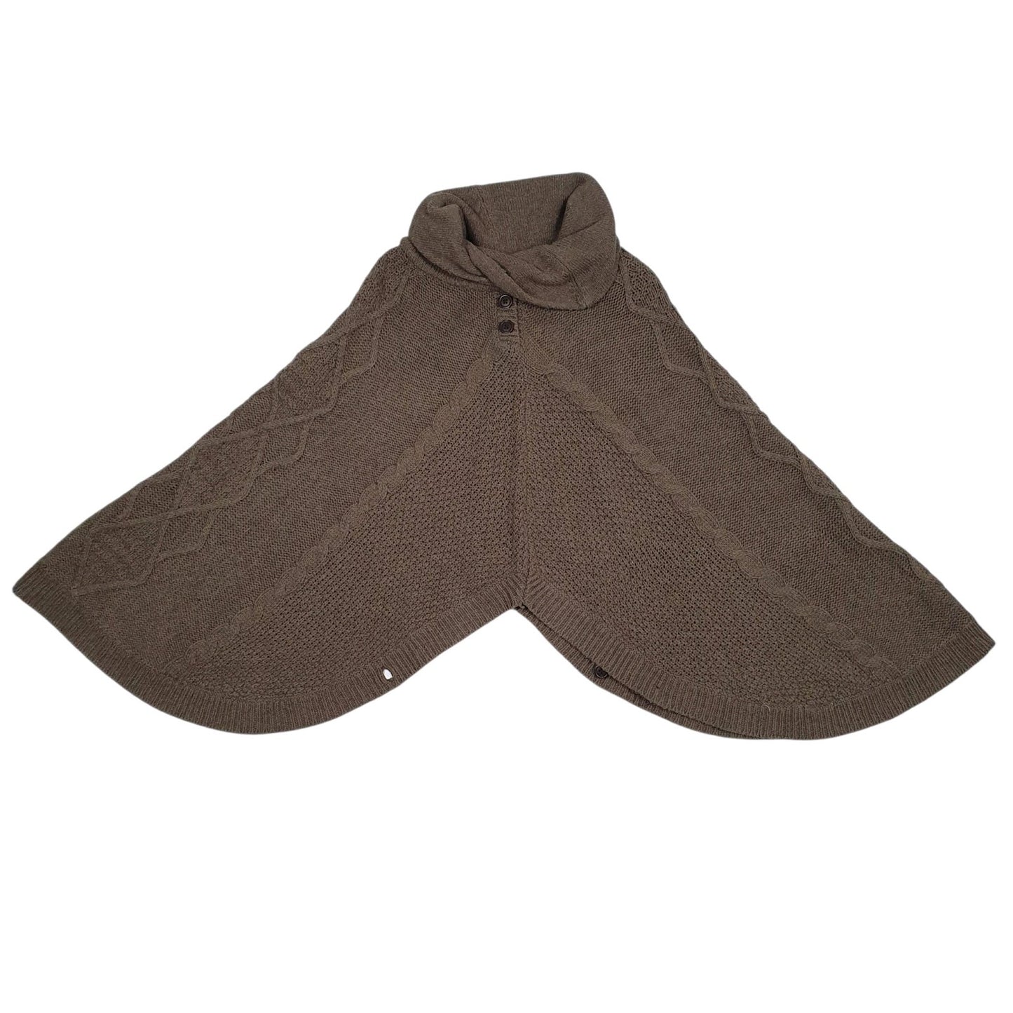 Womens Brown Joules Poncho Knitwear Shoal Neck Jumper