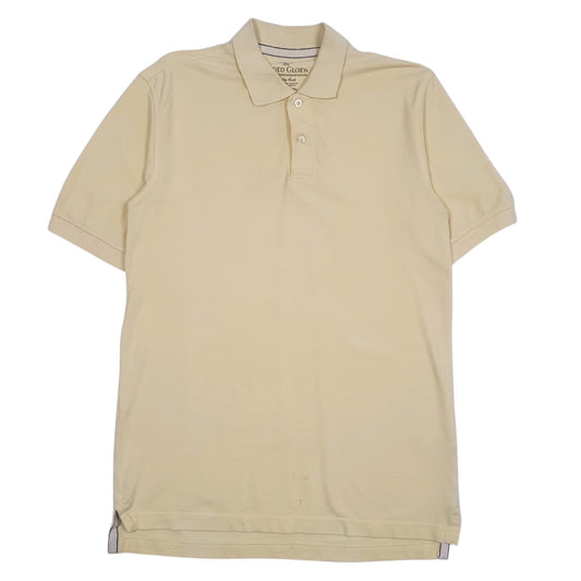 Mens Yellow Faded Glory  Short Sleeve Polo Shirt