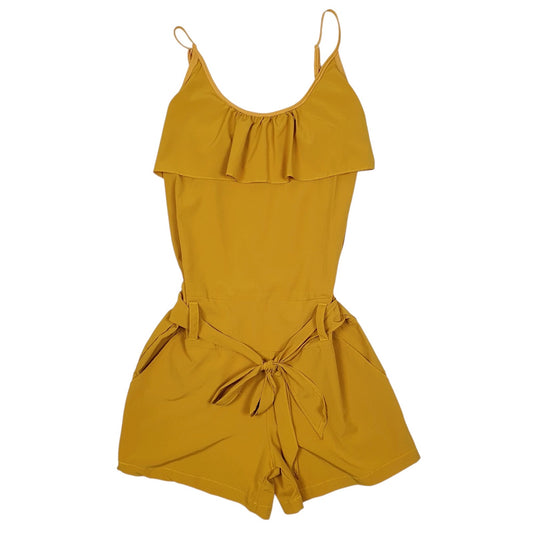 Womens Yellow Unbranded Shorts Sleeveless Dress