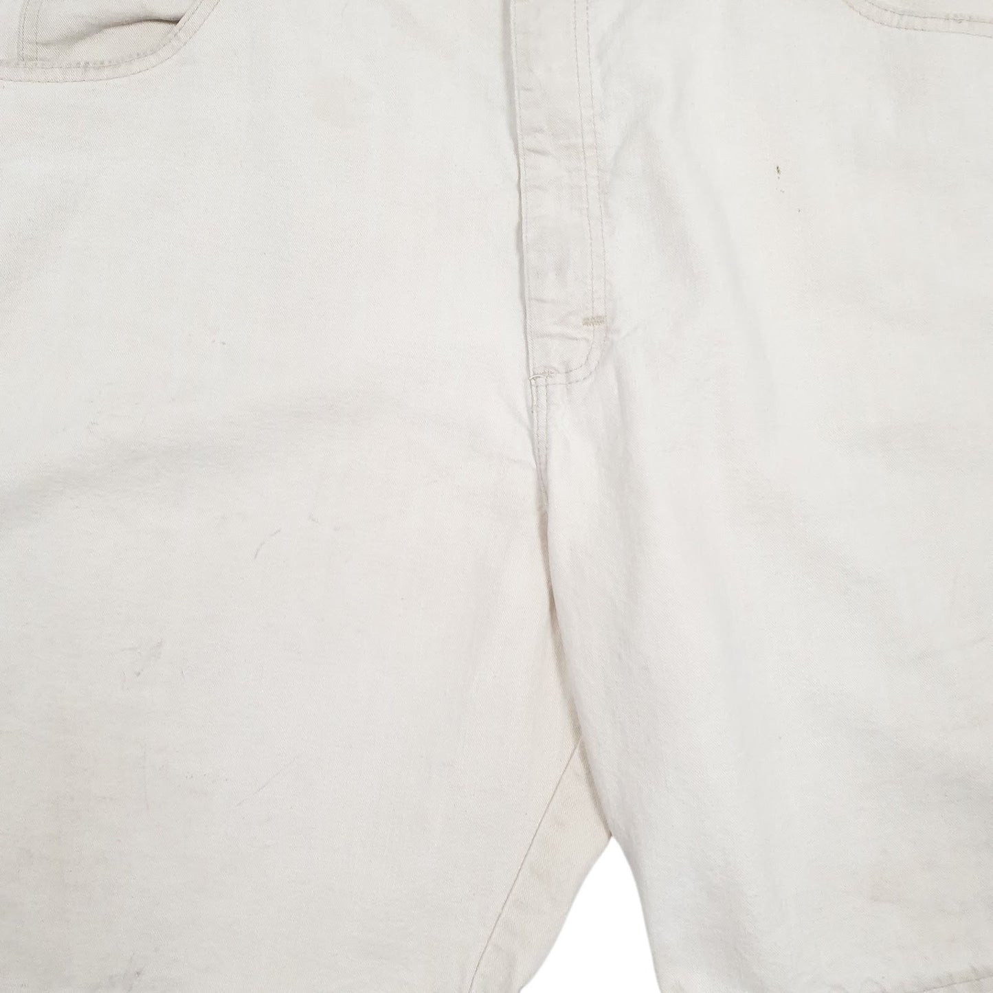 Mens Cream Wrangler  Quarter Zip Shorts