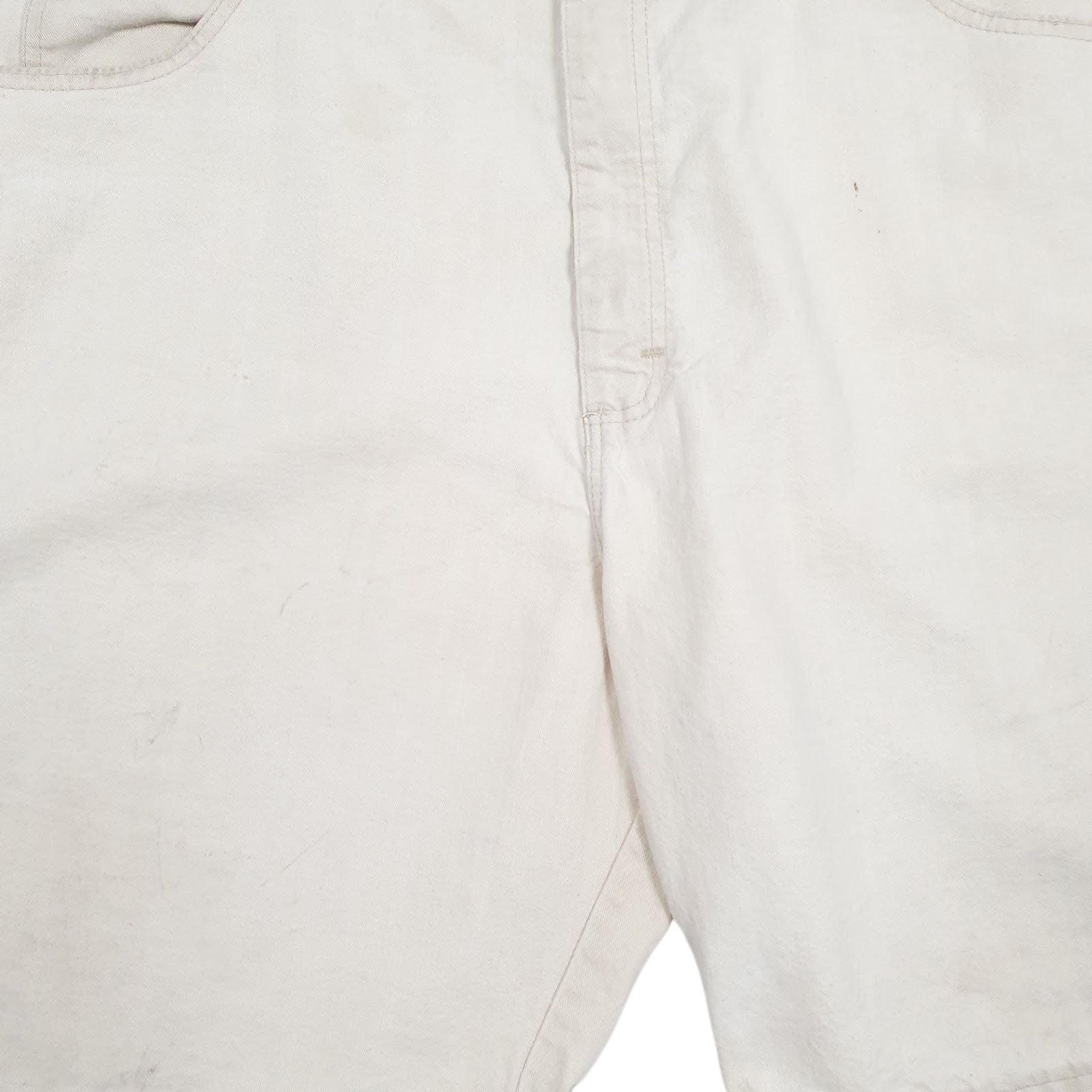 Mens Cream Wrangler  Quarter Zip Shorts