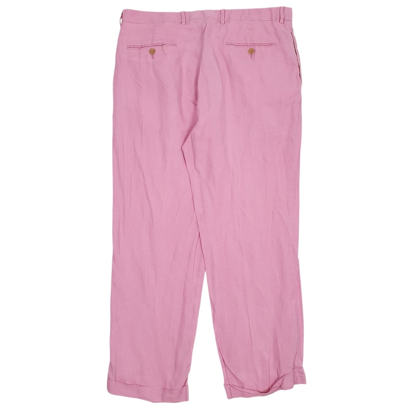 Mens Pink Polo Ralph Lauren Made In Italy Pleated  Trousers