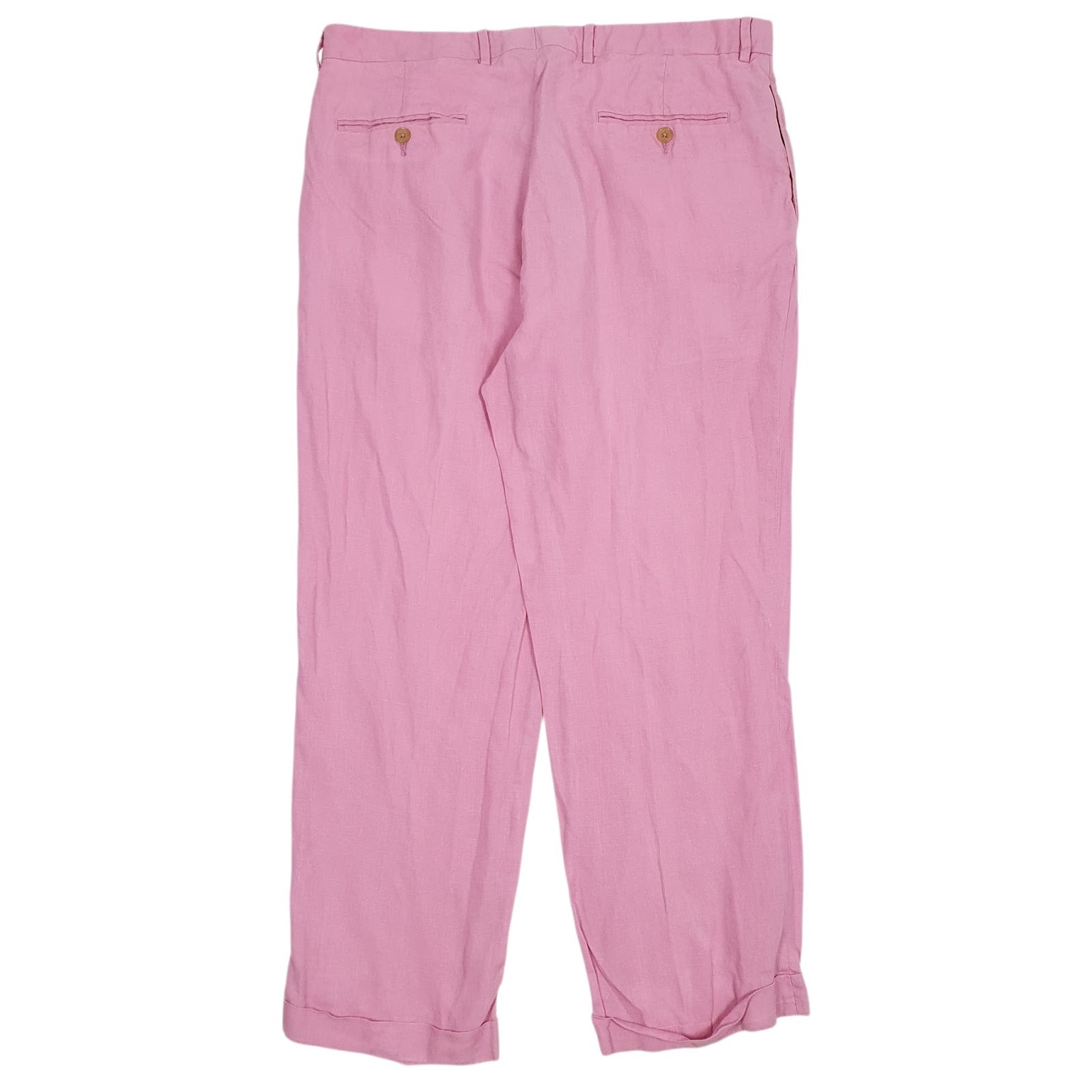 Mens Pink Polo Ralph Lauren Made In Italy Pleated  Trousers