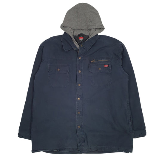 Mens Navy Wrangler Padded  Coat
