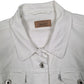 Womens White Levis Type 3 Trucker Crewneck Coat